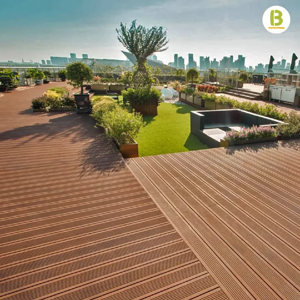 Deck exterior prensado (Strandwoven)